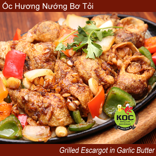 Ốc Hương Nướng Bơ Tỏi Grilled Escargot in Garlic Butter Little Saigon KOC Restaurant Garden Grove