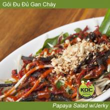Gỏi Đu Đủ Gan Cháy Papaya Salad w/ Beef Liver Jerky Little Saigon KOC Vietnamese Restaurant