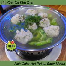 Lẩu Chả Cá Khổ Qua Fish Cake Hot Pot w/ Bitter Melon Little Saigon Vietnamese Restaurant 